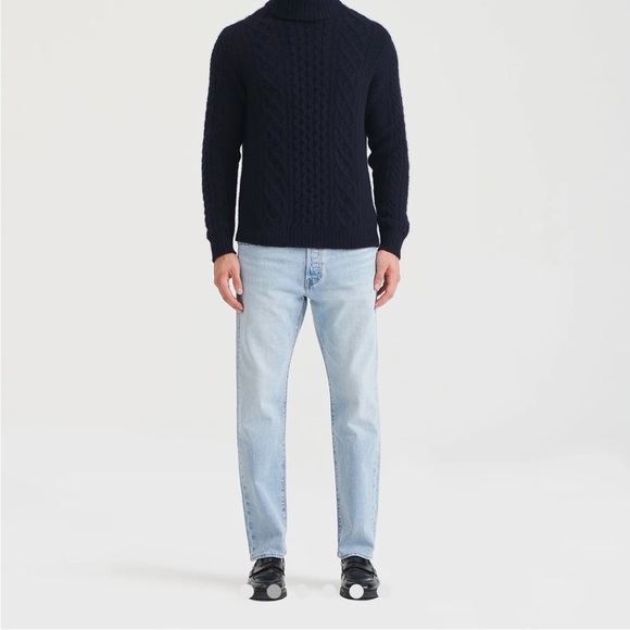 Naadam Cashmere Fisherman Cable Turtleneck - Picture 7 of 7